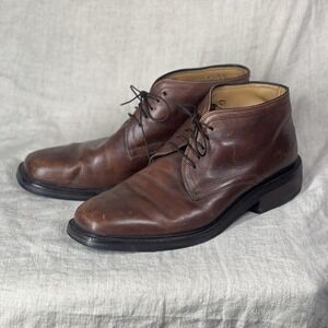Cole Haan Mens 12 Short Boot‎ Brown Tie Up Ankle Boot Leather Brown 12